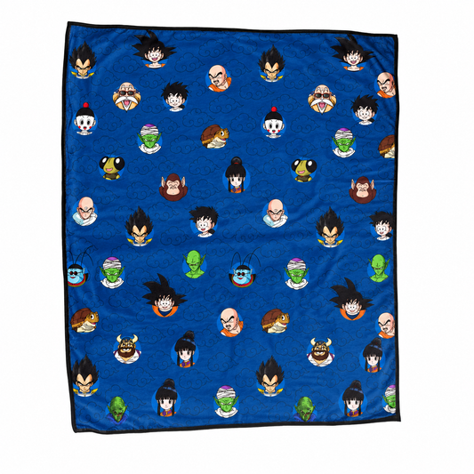 Blue Galaxy Adventure Heroes and Legendary Warriors Blanket