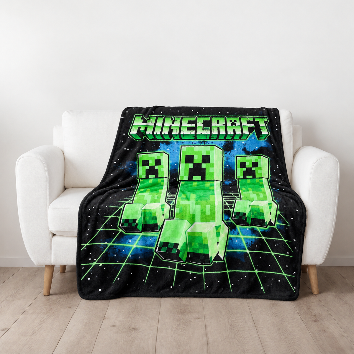 Creeper Galaxy Friends Throw Blanket