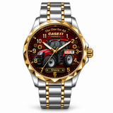 FM Red Tractor Heritage Watch - Personalized Men's Wrist Watch - Gift For Farmers