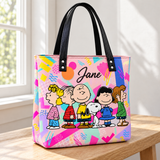 A Little Happiness Everywhere Custom Name Gift For Her - Personalized Tote Bag