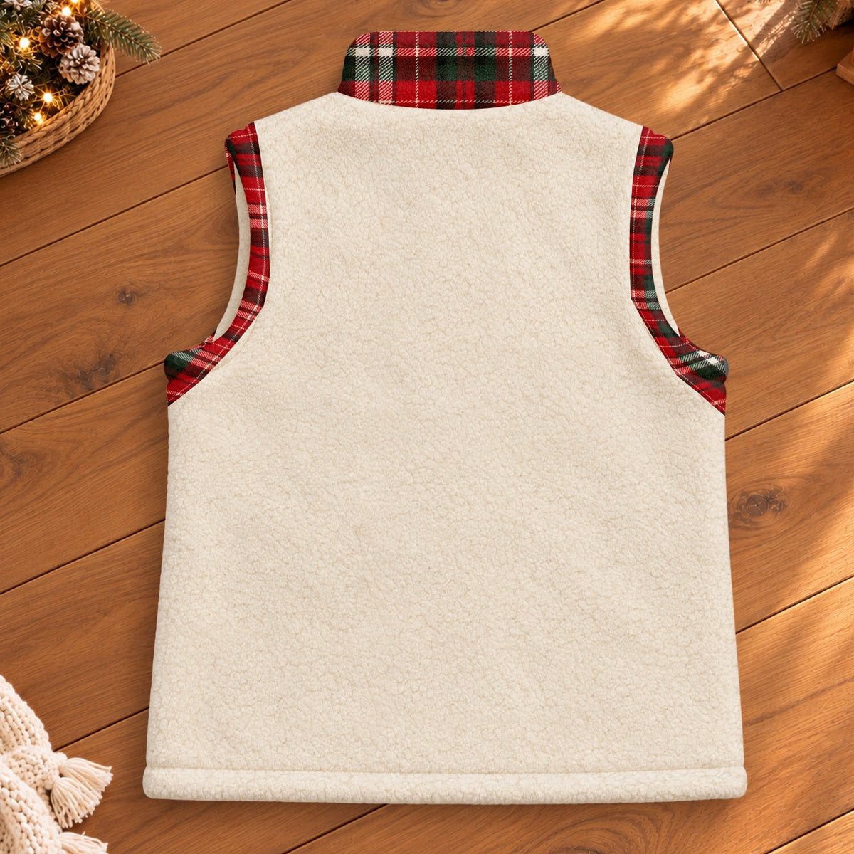Christmas Is Coming Personalized Name Flannel Fleece Vest
