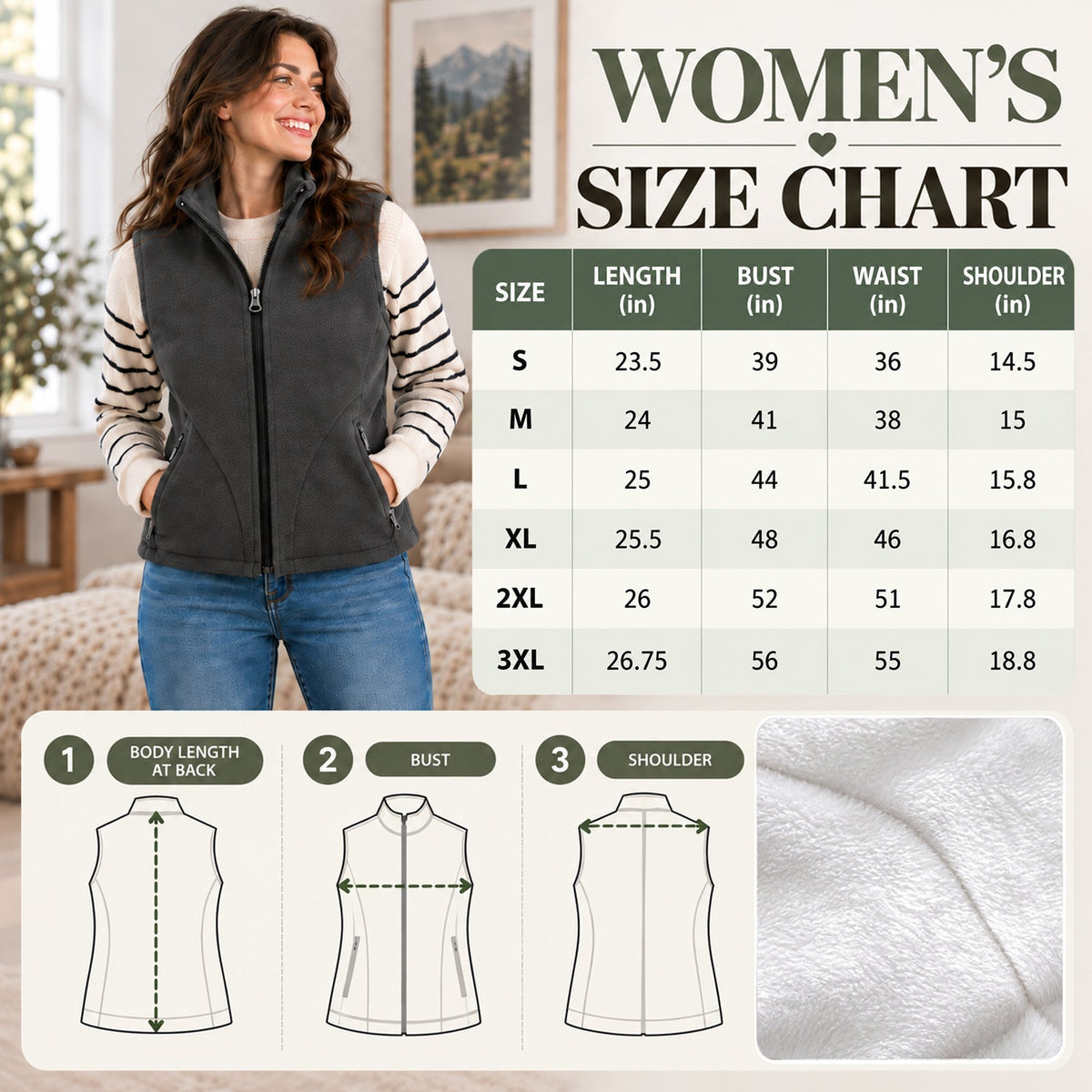 Christmas Is Coming Personalized Name Flannel Fleece Vest