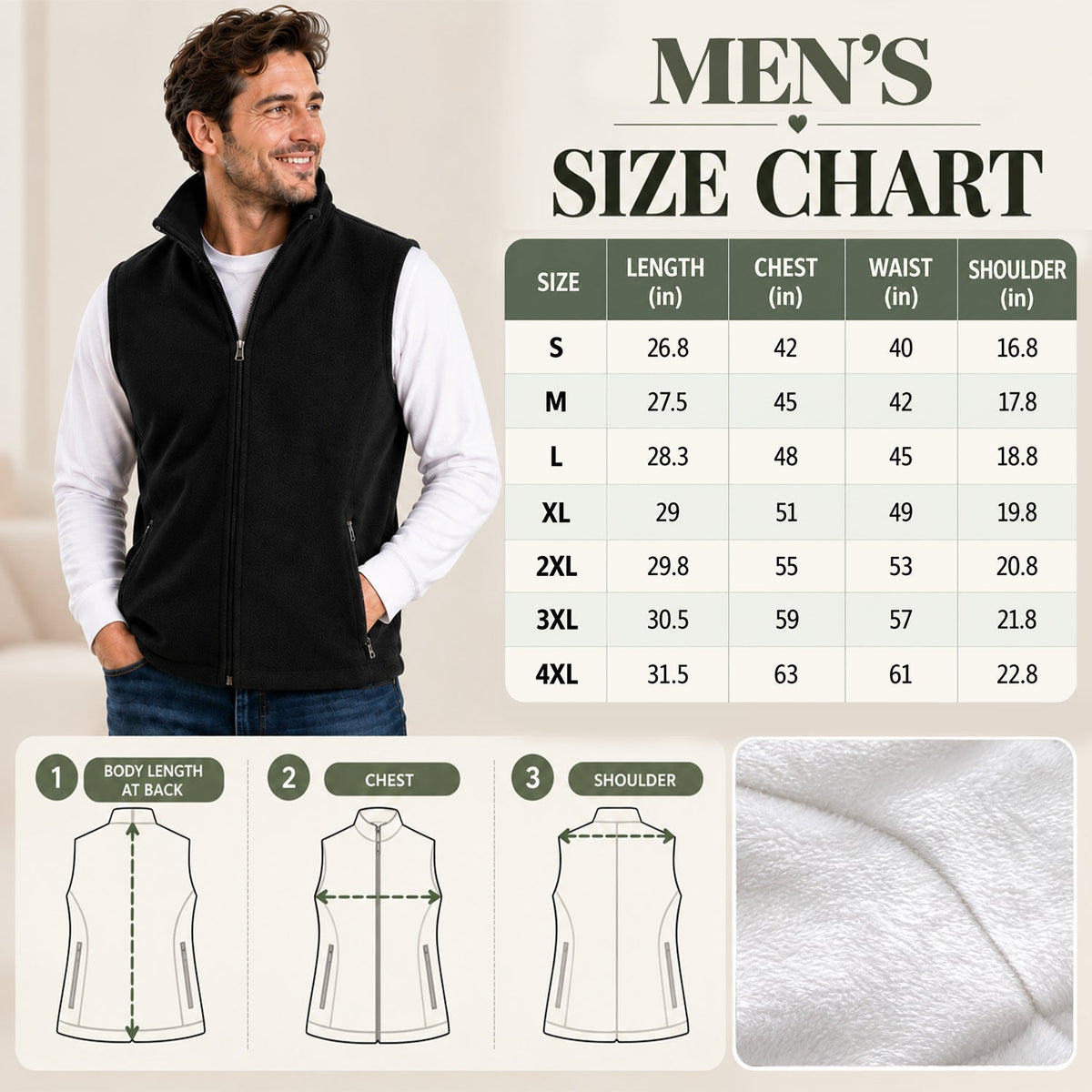 Christmas Is Coming Personalized Name Flannel Fleece Vest