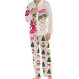 Merry Grinchmas Personalized Name Button Down Pajamas
