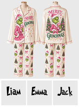 Merry Grinchmas Personalized Name Button Down Pajamas