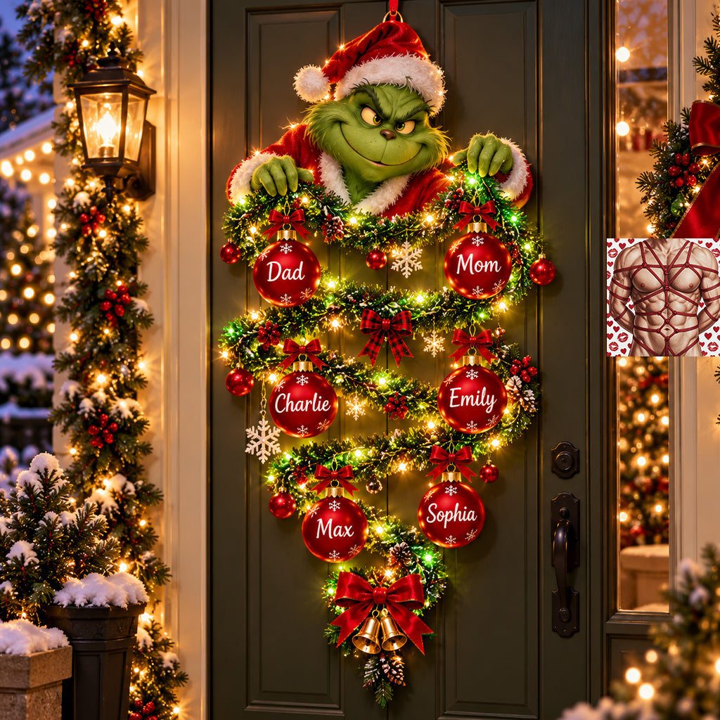Merry Grinchmas Personalized Family LED Light Acrylic Sign