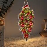 Merry Grinchmas Personalized Family LED Light Acrylic Sign