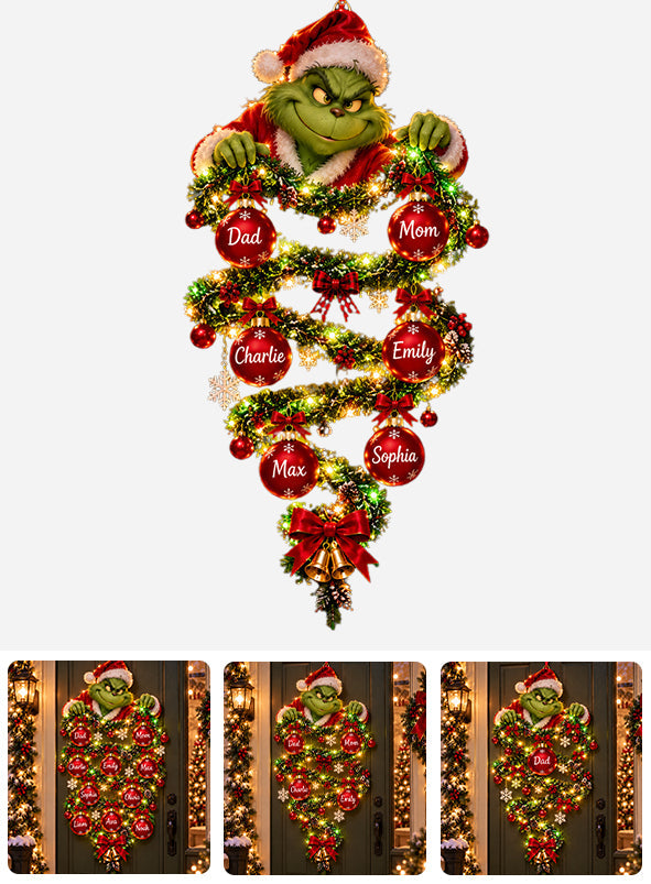 Merry Grinchmas Personalized Family LED Light Acrylic Sign