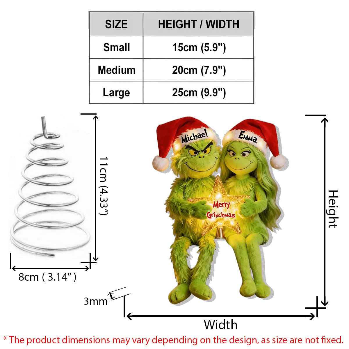 I'm Yours Personalized Couple LED Light Tree Topper