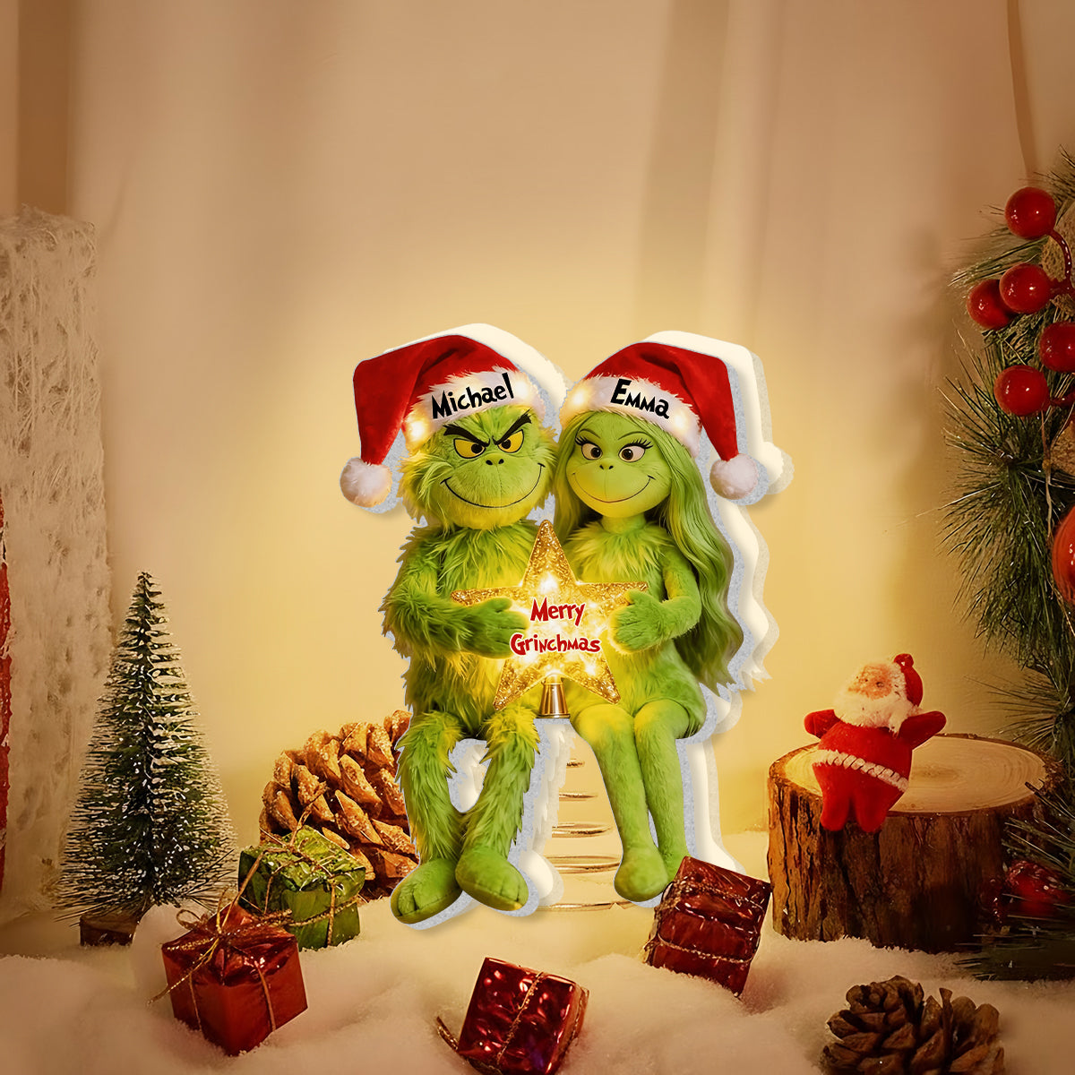 I'm Yours Personalized Couple LED Light Tree Topper