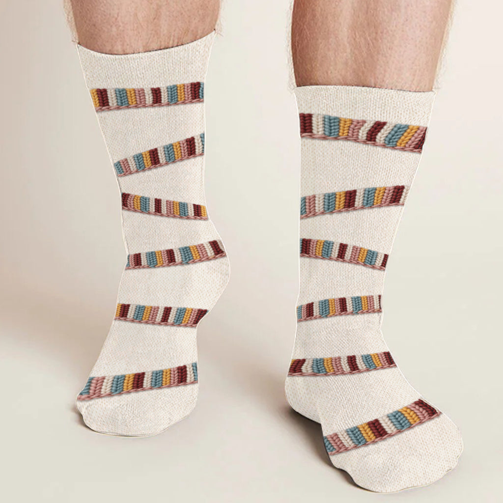 Just Loves Crocheting Honey Bear Personalized Crew Socks