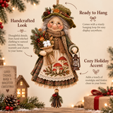 Good Luck Granny Hanging Decor – Rustic Christmas Door Doll