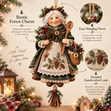 Good Luck Granny Hanging Decor – Rustic Christmas Door Doll