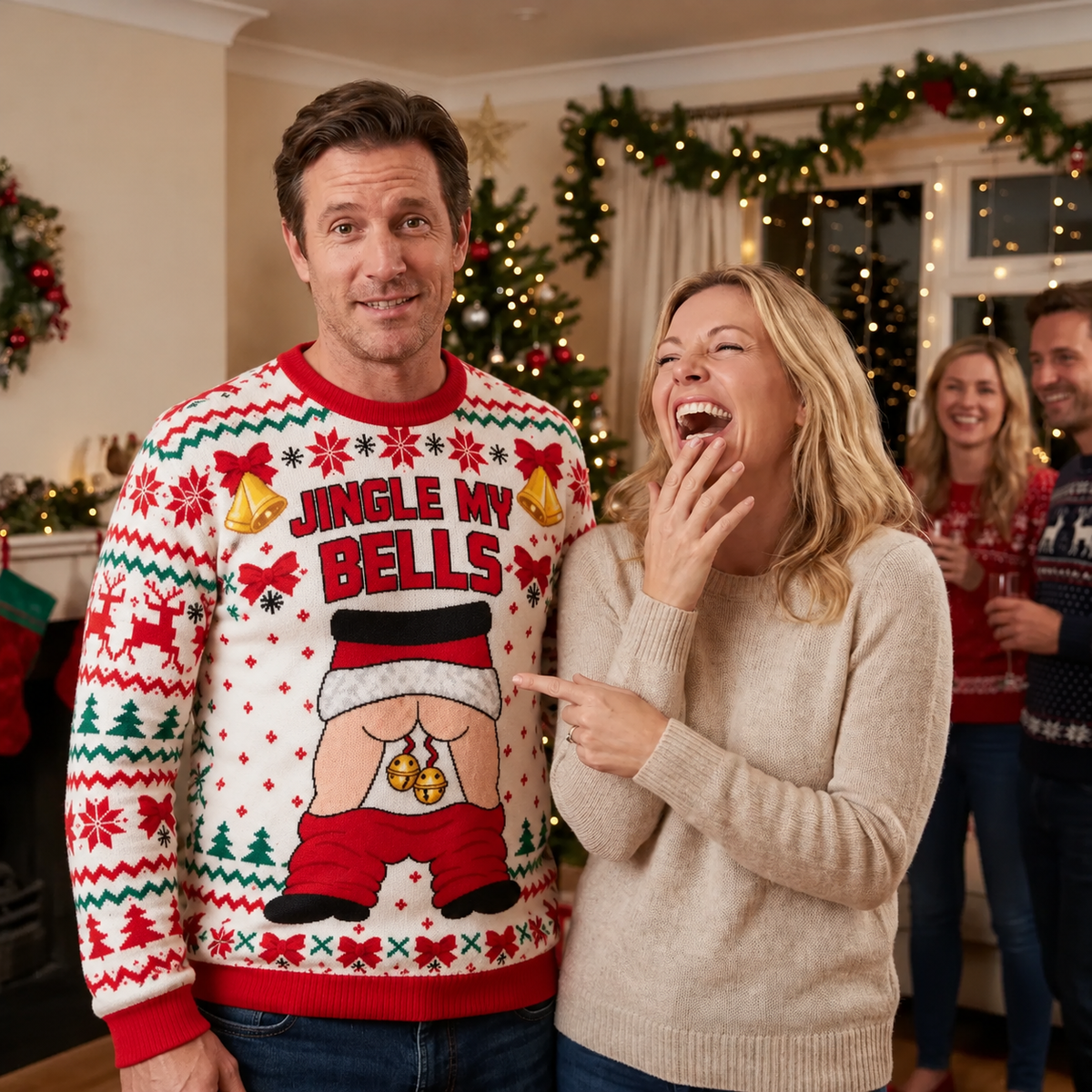 Ring My Bells - Funny Christmas Ugly Sweatshirt