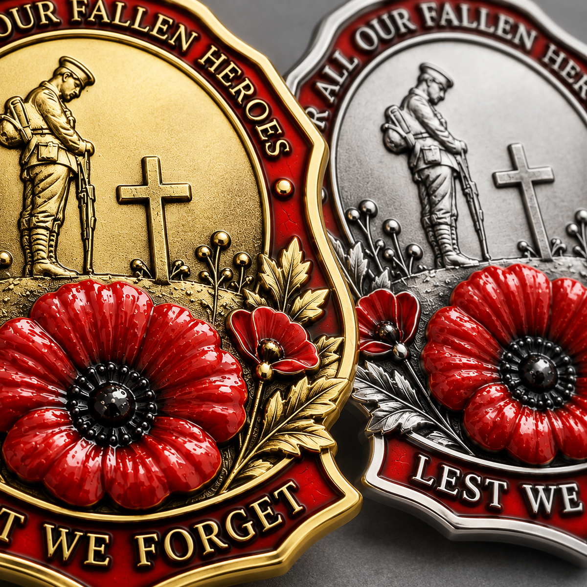 Fallen Heroes Red Poppy Brooch – Lest We Forget