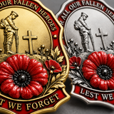 Fallen Heroes Red Poppy Brooch – Lest We Forget