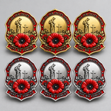 Fallen Heroes Red Poppy Brooch – Lest We Forget