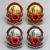 Fallen Heroes Red Poppy Brooch – Lest We Forget
