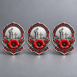Fallen Heroes Red Poppy Brooch – Lest We Forget
