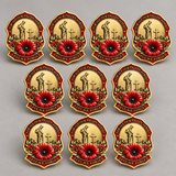 Fallen Heroes Red Poppy Brooch – Lest We Forget