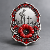 Fallen Heroes Red Poppy Brooch – Lest We Forget