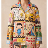 Lovely Comic Characters Personalized Button-Up Pajamas