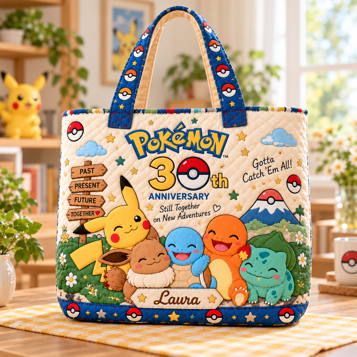 Magical Adventure - Personalized Quilted Tote Bag - Gift For Movie Fans
