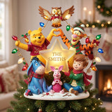 Christmas Woodland Friends Family Name Tree Topper