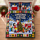Christmas Is Better Together Personalized Quilt Bedding Set