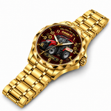 FM Red Tractor Heritage Watch - Personalized Men's Wrist Watch - Gift For Farmers