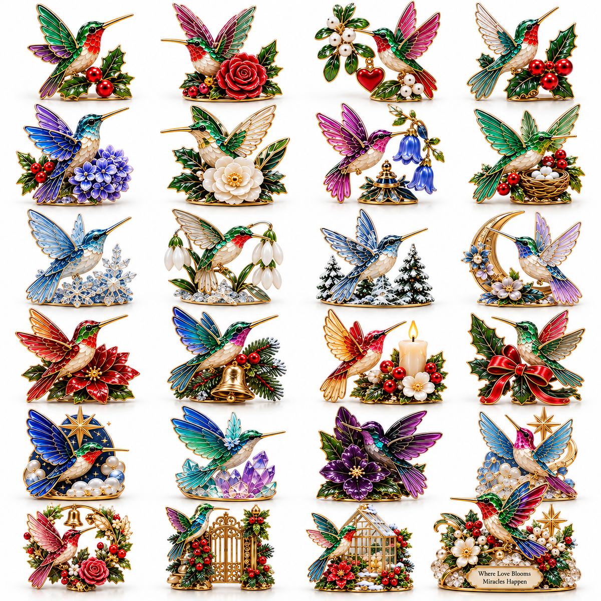 Hummingbird Christmas Garden Advent Calendar 2026 – 24 Days of Joy in Bloom