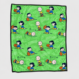 Funny Football Friends Cartoon Adventure Throw Blanket
