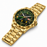 Green Tractor Heritage Watch - Personalized Men's Wrist Watch - Gift For Farmers
