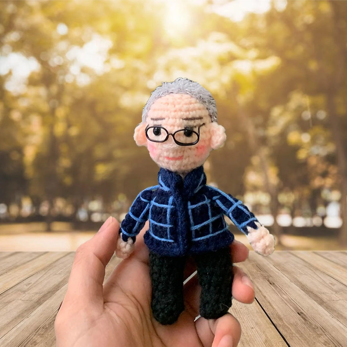 Craftzily - Personalized Crochet Memorial, In Loving Memory, Dad Grandparent Memorial