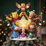 Christmas Woodland Friends Family Name Tree Topper