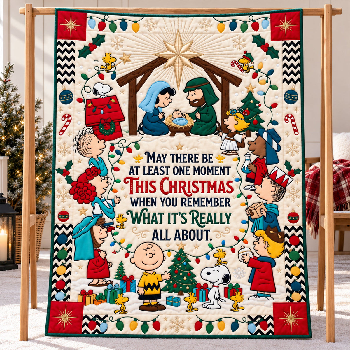Remember What It's About Nativity Personalized Blanket