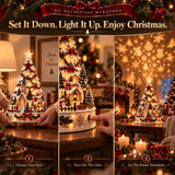 Christmas Village Lightscape Tree – 3D Tabletop Tree with Room Projection