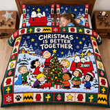 Christmas Is Better Together Personalized Quilt Bedding Set
