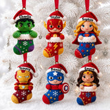Knitted Characters Christmas Stocking Personalized Ornament