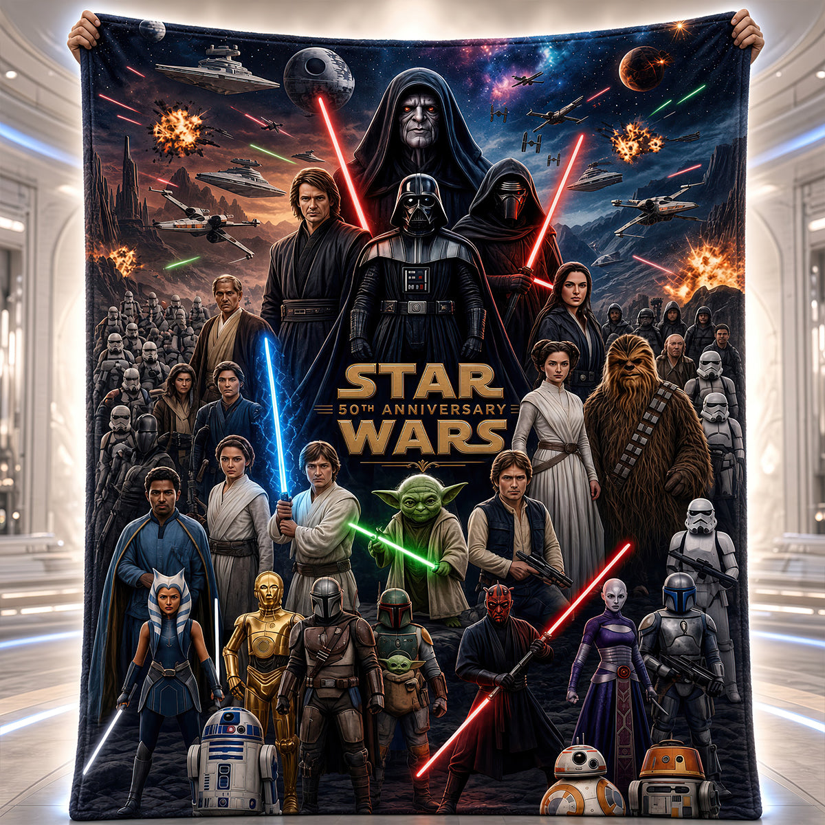 50th Anniversary Cosmic Saga Personalized Blanket
