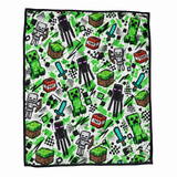 Creeper, Enderman and Skeleton Battle Realm Throw Blanket