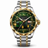 Green Tractor Heritage Watch - Personalized Men's Wrist Watch - Gift For Farmers