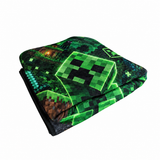 Creeper Pixel Adventure Fleece Blanket