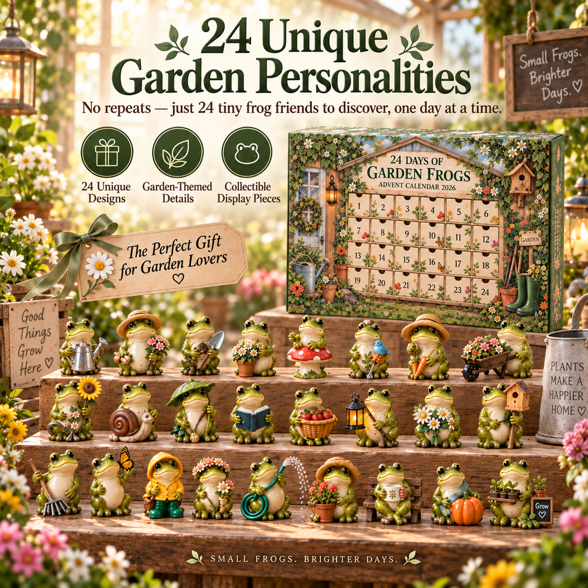 Garden Frog Advent Calendar – 24 Little Frog Friends