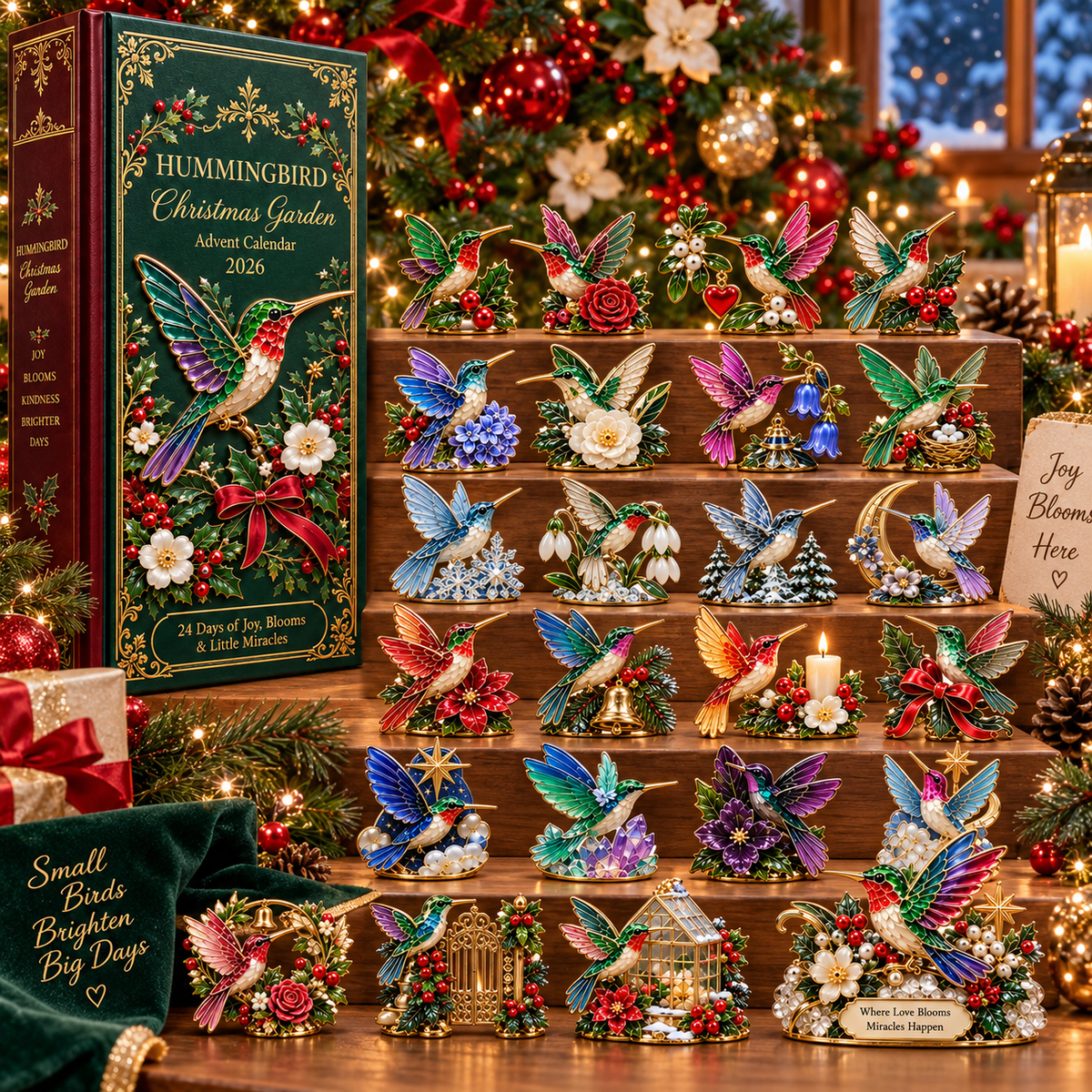 Hummingbird Christmas Garden Advent Calendar 2026 – 24 Days of Joy in Bloom