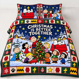 Christmas Is Better Together Personalized Quilt Bedding Set