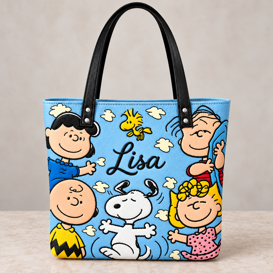 Happiness Is Dancing Together Custom Name Gift For Her - Personalized Tote Bag