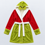 Christmas Grump Hooded Robe – Sherpa Lined