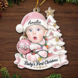Personalized Baby's First Christmas Photo Ornament – Little Hands, Big Love