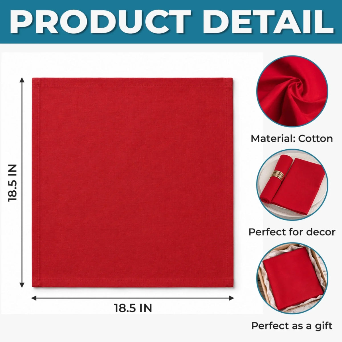 Personalized Christmas Cotton Napkins – Gather & Be Merry Monogram